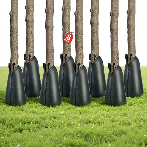 VEVOR Baumbewässerungssack 75,7L 8er-Pack, PE, mit Reißverschluss, 3–4 Std. Bewässerung, für Bäume im Sommer, DSJSD20GAL8J54JQ9001V0