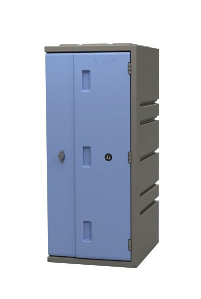 Lotz Kunststoff-Schließfach 900 Kunststoff-Schließfach, Höhe: 900 mm, Tür blau, Drehriegelschloss, 221900-08