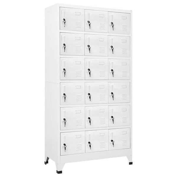 vidaXL Schließfachschrank mit 18 Fächern Metall 90x40x180 cm, 245966
