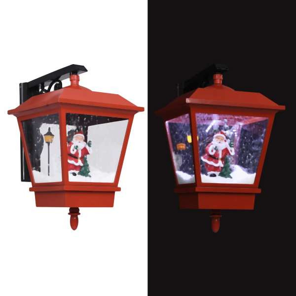 vidaXL Weihnachts-Wandleuchte mit LED-Licht und Weihnachtsmann Rot, 289927