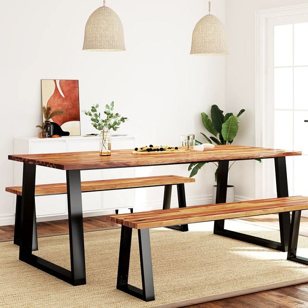 vidaXL Esstisch Baumkante 200x90x75 cm Massivholz Akazie, 353292