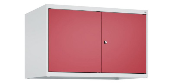 C+P Schrankaufsatz Classic PLUS, C Aufsatzschrank Classic PLUS, 2 Abteile, 500x800x500mm, 7035/3003, Zylinderschloss, 080092-22 S10016