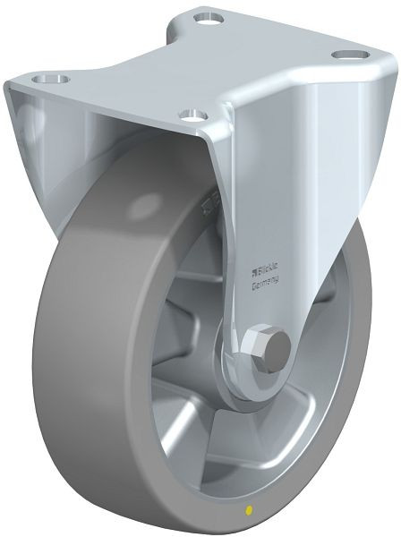 Blickle B-ALTH 125K-AS Stahlblech-Bockrolle, mittelschwere Ausführung, mit Anschraubplatte, Blickle Extrathane®, Grau, 737290