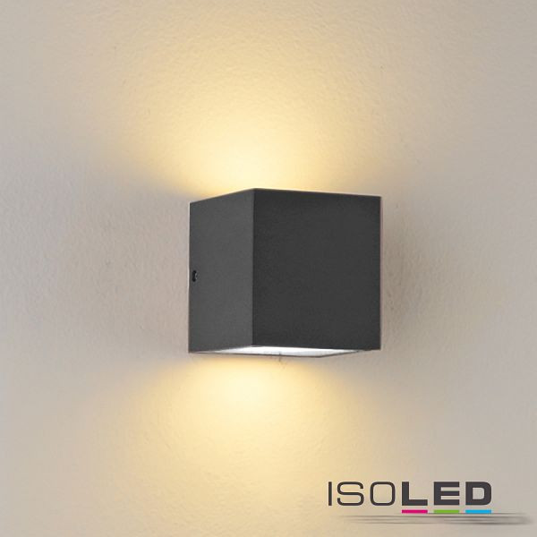 ISOLED Wandleuchte Up&Down 2xGX53, IP44, anthrazit, ohne Leuchtmittel, 112184