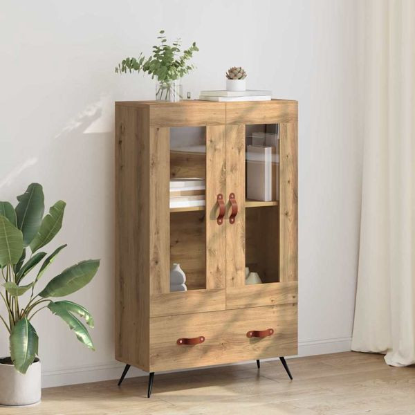 vidaXL Highboard mit Schubladen Artisan-Eiche 69,5 x 31 x 115 cm, 882506