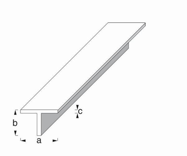 Vormann Alu T-Profil 20 x 20 x 1,5 silber 1m, 054420100AL