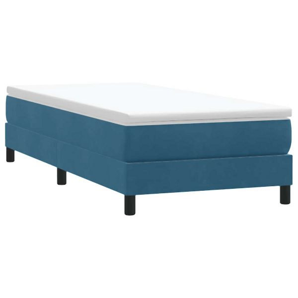 vidaXL Boxspringbett ohne Matratze Dunkelblau 80x210 cm Samt, 3315805
