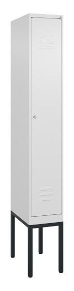 C+P Umkleidespind Classic PLUS, Gestell, 2120x300x500mm, 9016/9016, Zylinderschloss, 0800307-10 S10029