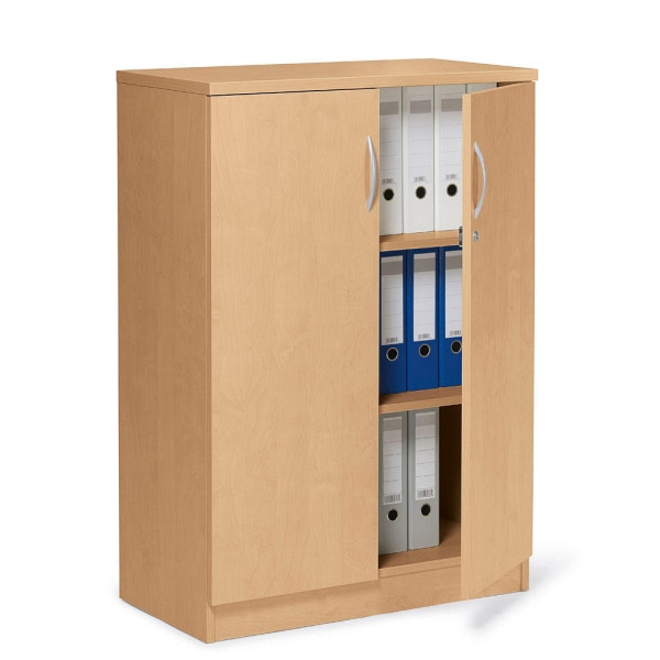Deskin Flügeltürenschrank MULTI M, Buchedekor, B 800 x H 1145 x T 420 mm, 258962