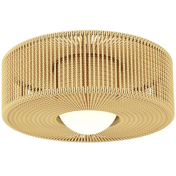 HOMCOM Deckenleuchte, Boho-Deckenlampe Hängend mit G9 LED Fassung, Lampenschirm aus Hanfseil Rund, B31-590V00BG