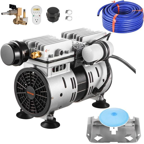 VEVOR Teichbelüfter 550W, 5,2CFM für bis zu 1 Acre 15m beinhaltet 3/4PS-Kompressor & beschwerte Schläuche & Diffusor Luftkompressor, SXPQJY370W471T196V2