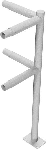 Schake Schutzgeländer Stahlrohr Ø 48 mm, Standpfosten für Dübel Befestigung, Eckpfosten, feuerverzinkt, 448_815P