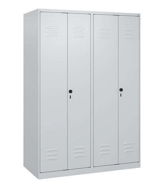 C+P Umkleidespind Classic PLUS, Doppel-Spind, 4 Abteile, 1700x1200x500mm, 7035/7035, Drehriegel, 0800027-40P S10008