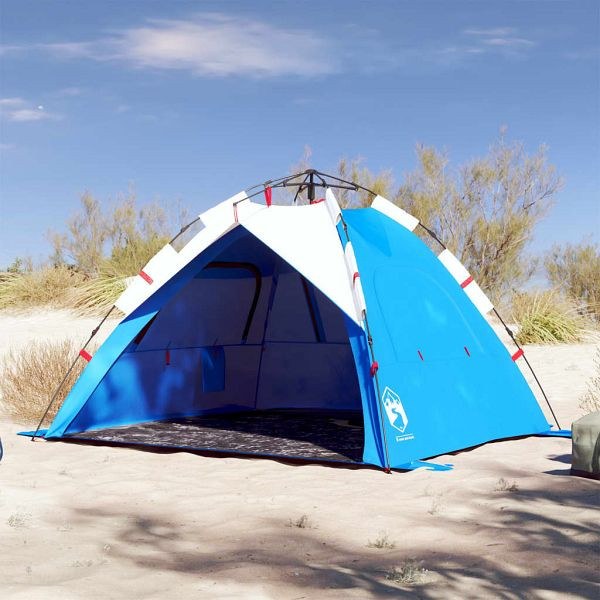 vidaXL Strandzelt 3 Personen Azurblau Quick Release Wasserdicht, 4005314