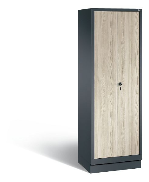 C+P Spind Evolo, 2 Abteile, H1800xB610xT500 mm, Anthrazit/MDF Esche, 48222-20B S10223