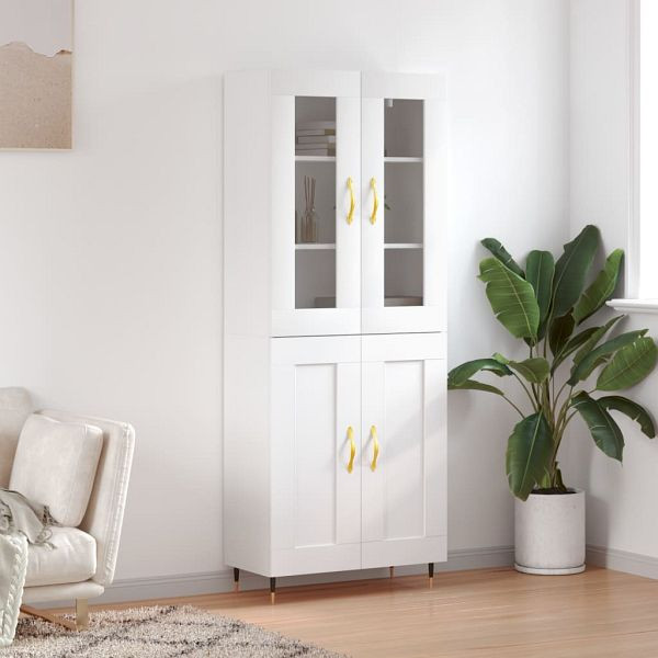 vidaXL Highboard Weiß 69,5x34x180 cm Holzwerkstoff, 3198321