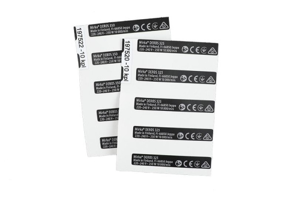 Mirka Etiketten-Kit für DEROS 325/350 220-240V, MIE3522511