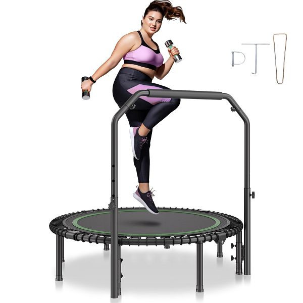 VEVOR Faltbares Mini-Fitness-Trampolin, Erwachsene Trainings-Rebounder mit Griff, YXJSBCDBSKZDVE6EEV0