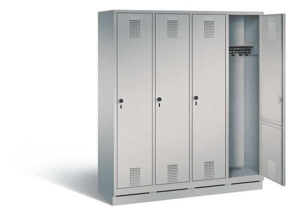 C+P Garderobenschrank Evolo, H1800xB1590xT500mm, Farbe: Weißaluminium, 48020-42 S10152