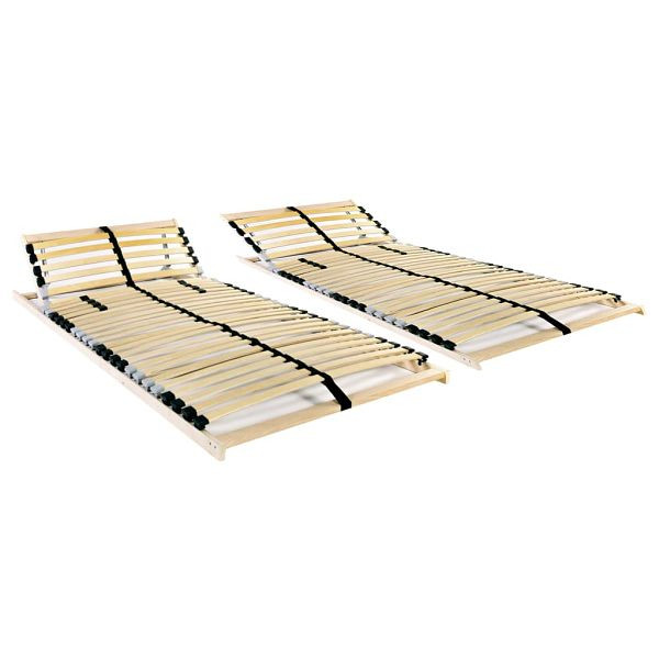 vidaXL Lattenroste 2 Stück mit 28 Latten 7 Zonen 80x200 cm, 3051423