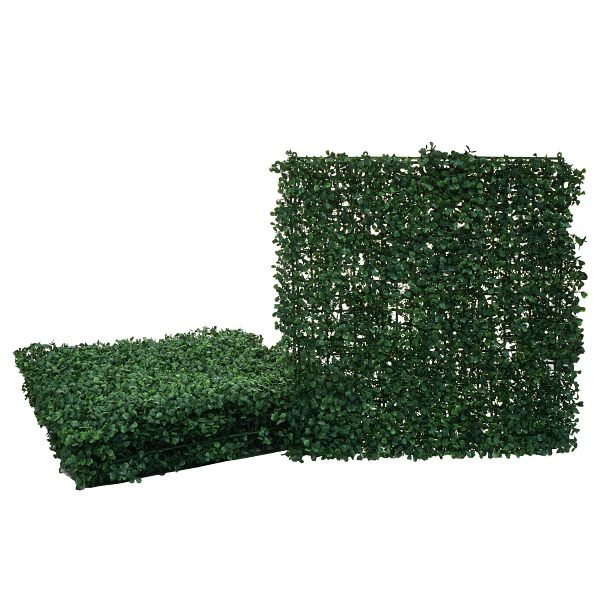 Mendler Wandfliese HWC-L78, Sichtschutz Windschutz Verkleidung für Terrasse/Balkon, 4x je 50x50cm = 1m², Buchs grün, 117649