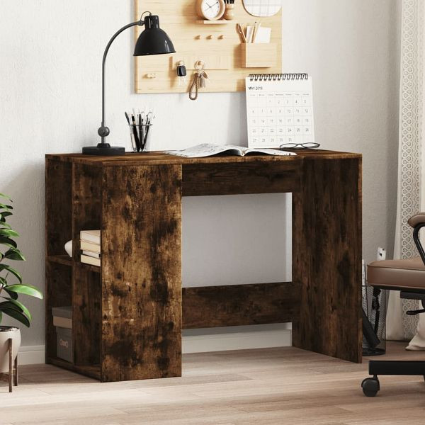 vidaXL Schreibtisch Räuchereiche 102x50x75 cm Holzwerkstoff, 840545
