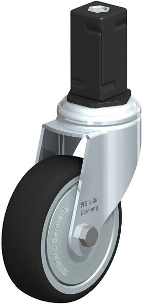 Blickle LKRA-PATH 101K-11-FK-EV15 Apparate-Lenkrolle mit Expander, Thermoplastisches Polyurethan, Grau, 848835