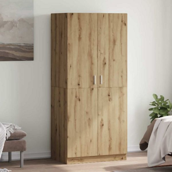 vidaXL Kleiderschrank Artisan-Eiche 90x52x200 cm Holzwerkstoff, 855885