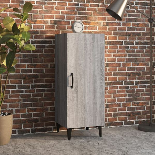 vidaXL Sideboard Grau Sonoma 34,5x34x90 cm Holzwerkstoff, 817406