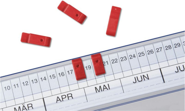 Eichner Signal-Aufstecker für die Serie VISIMAP, Rot, VE: 100 Stück, 9035-00200