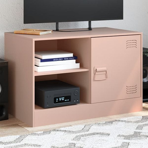 vidaXL TV-Schrank Rosa 67x39x44 cm Stahl, Material: Kaltgewalzter Stahl, 841693