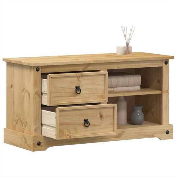 vidaXL TV-Schrank Corona 100x40x52 cm Massivholz Kiefer, 4005668