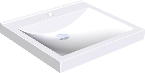 KWC Einzelwaschtisch, Quadro, Miranit, 600x125x530 mm, Mulde rechteckig, 2000090010