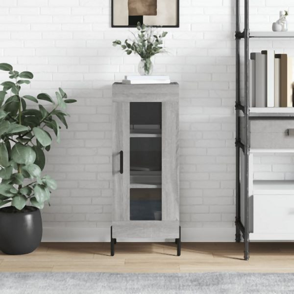 vidaXL Sideboard Grau Sonoma 34,5x34x90 cm Holzwerkstoff, 828810