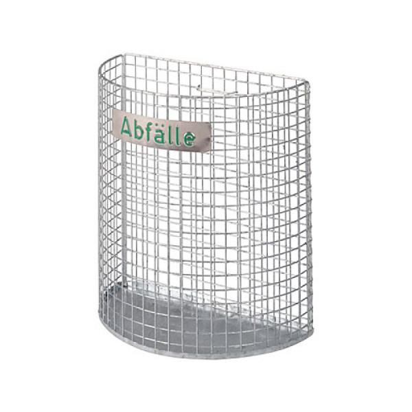 Stein HGS Abfallkorb 'M2', Standmontage (zum Einbetonieren), verzinkt ohne Farbe, inkl. Eisenständer, Schloss und Vierkantschlüssel, 19335-02