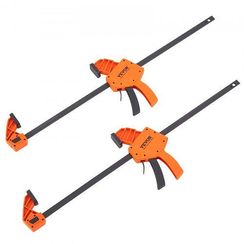 VEVOR Einhandzwinge 609,6mm Backenöffnung Schnellspannzwinge 136kg Belastbarkeit Klemmzwinge Schraubzwinge, VE: 2 Stück, FJ24INCH2ZZK1W0TNV0