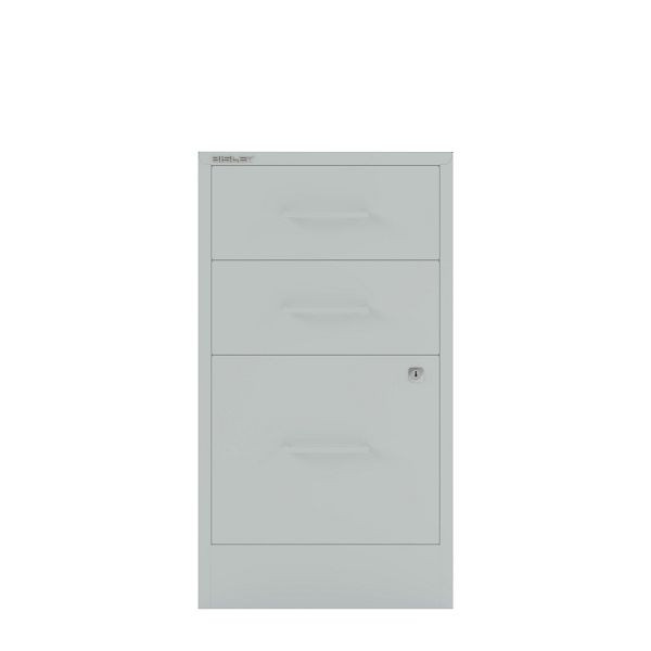 Bisley Home Filer, 2 Universal-, 1 HR-Schublade, Stahlgriff, 645 lichtgrau, PFA3SH645