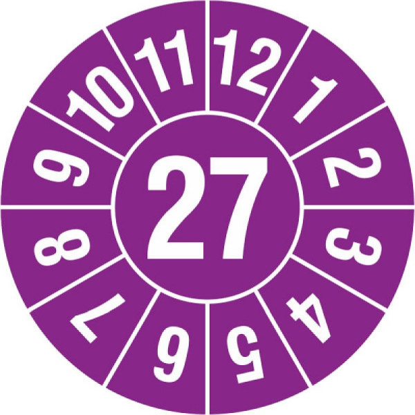 Stein HGS Prüfplaketten ohne Jahresfarbe (1 Jahr), 2027, 31.c7004-27
