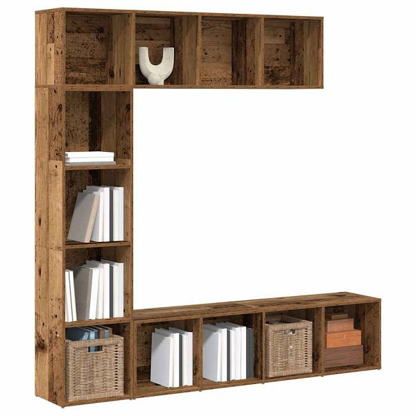 vidaXL Bücherschränke 3 Stück Altholz Holzwerkstoffe, 3328549
