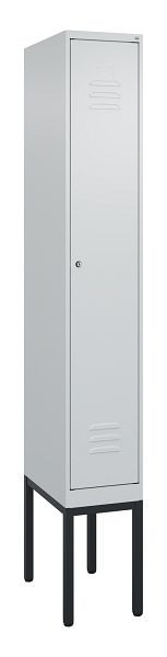 C+P Umkleidespind Classic PLUS, Gestell, 2120x300x500mm, 7035/7035, Zylinderschloss, 0800307-10 S10024
