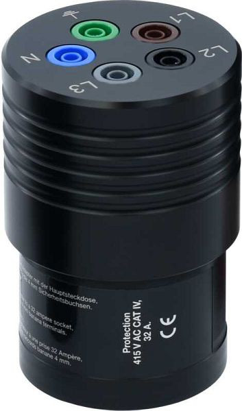 Gossen Metrawatt CEE Drehstrom-Adapter 32 A zum Anschluss für Prüfgeräte über 4 mm Sicherheitsbuchse, METRALINE A3-32, Z611P