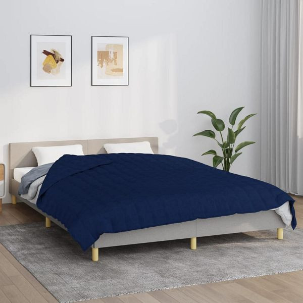 vidaXL Gewichtsdecke Blau 200x230 cm 13 kg Stoff, 3154806
