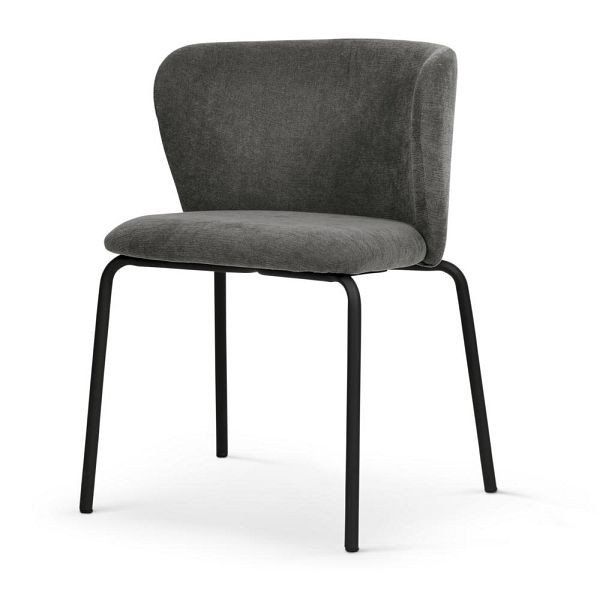 Deskin Konferenz-/Besucherstuhl DUKO DV, 4 Fuß Gestell, schwarz, Stoff Scala, anthrazit-meliert, 352645