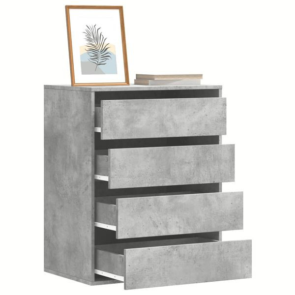 vidaXL Kommode Betongrau 60x41x76 cm Holzwerkstoff, 852873