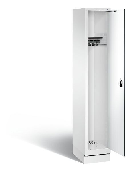 C+P Garderobenschrank Evolo, H1800xB320xT500mm, Farbe: Verkehrsweiß / Dekor Weiß, 48020-10 S10494