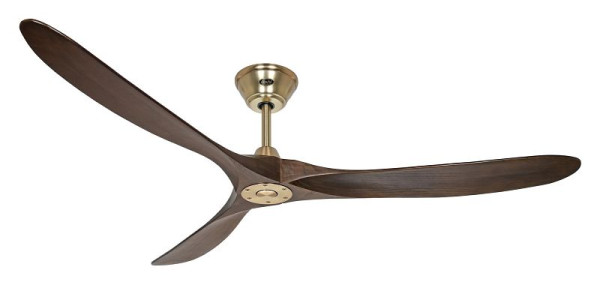 CasaFan Deckenventilator Eco Genuino 180 Messing gebürstet-Massivholz Nussbaum gebeizt, 318021