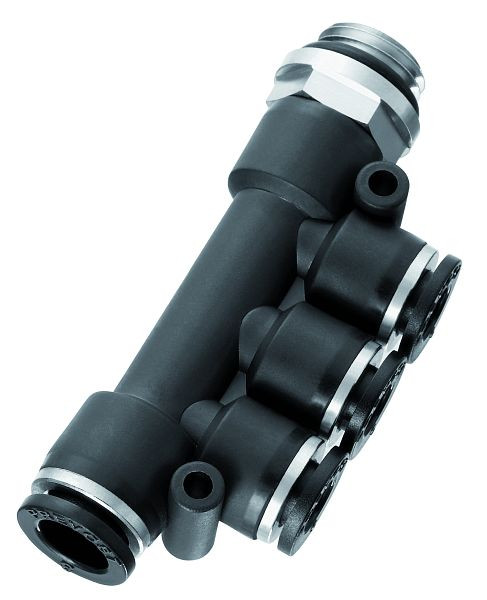 Prevost Gleichseitiger dreifacher Verbinder mit metrischem Außengewinde - RPN MG, für Schlauch mit Außen-Ø= 5 mm, RPN MG05M5