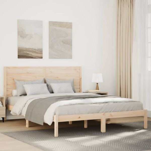 vidaXL Massivholzbett Extra Lang ohne Matratze 160x220 cm, 3309315