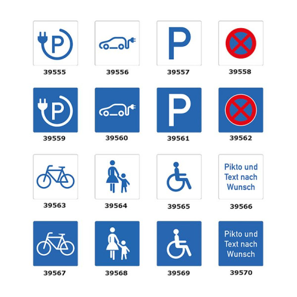 Stein HGS Antirutsch-Bodenschild, selbstklebend, Ladestation 1 / weiß, 400 x 400 mm, 39555-01