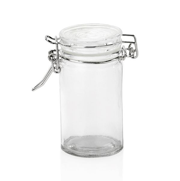 WAS Petit-Bügelverschlussglas, 0,10 Liter, Durchmesser 4,5 cm, Glas, VE: 12 Stück, 1786010